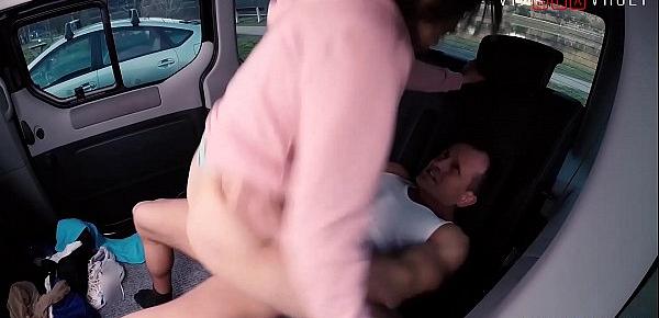  VIP SEX VAULT - Fitness Trainer Barbarra Has A Quickie On The Back Seat Of The Car With The Driver